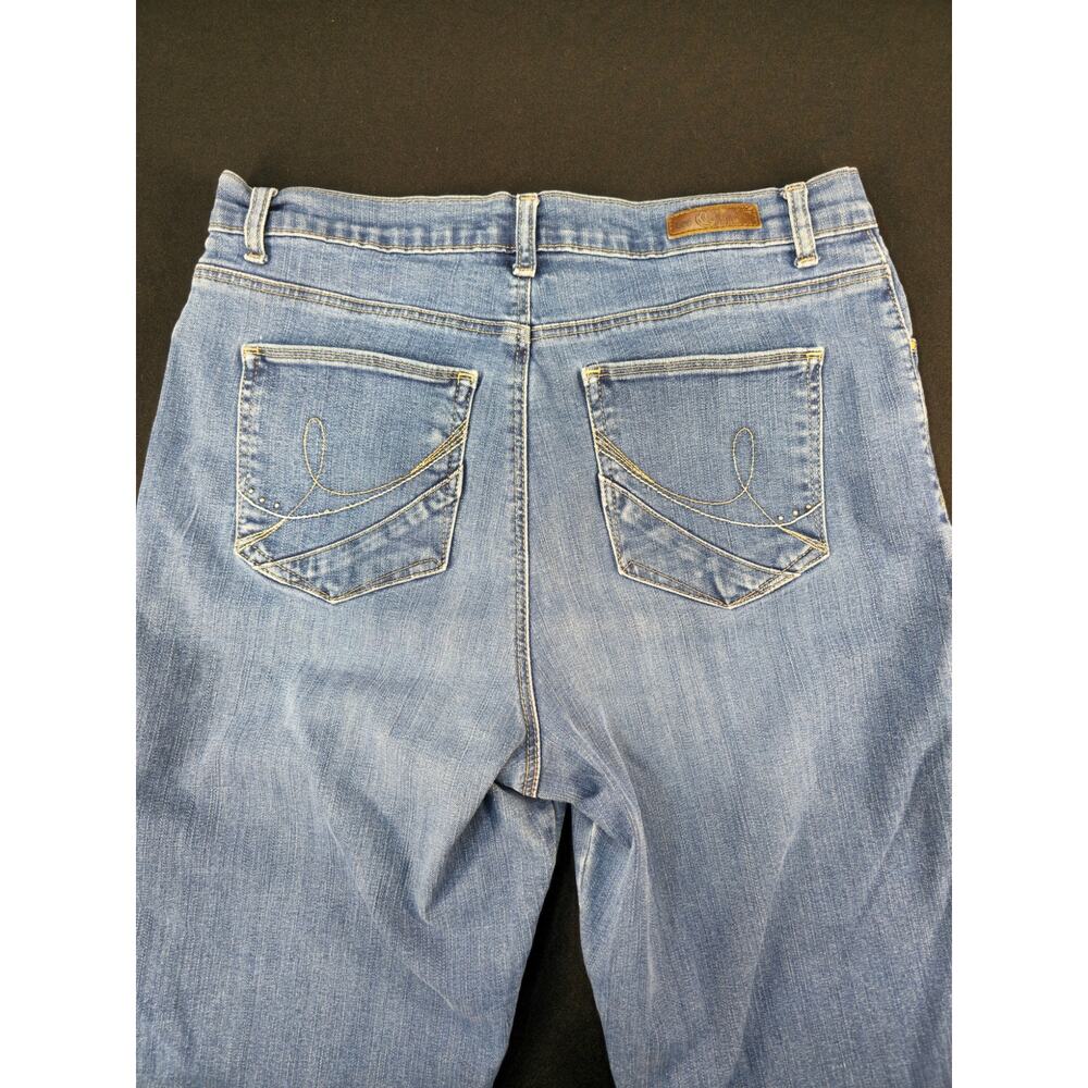 Lee Classic Fit Women's Blue Straight Leg Jeans Size 18 Medium Wash Stretch - Picture 10 of 10